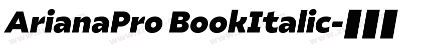 ArianaPro BookItalic字体转换